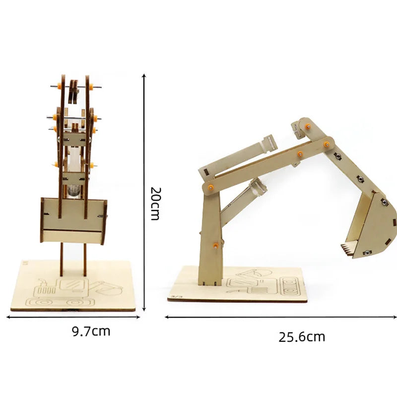 Hydraulic Excavator DIY Student Technology Small Production Science and Education Toy Model Science Experiment Toy