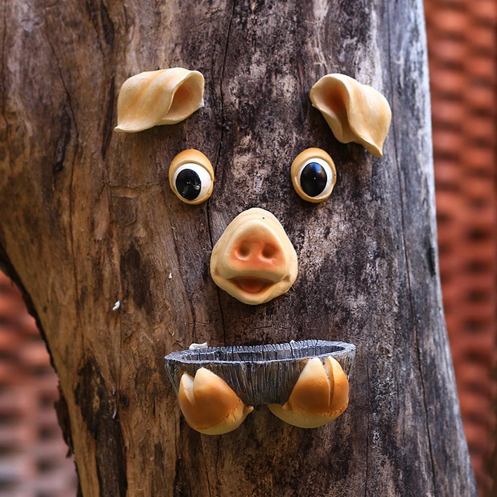 Funny Old Man Tree Face Hugger Garden Art Outdoor Tree Amusing Old Man Face Sculpture Whimsical Tree Face Garden Decoration