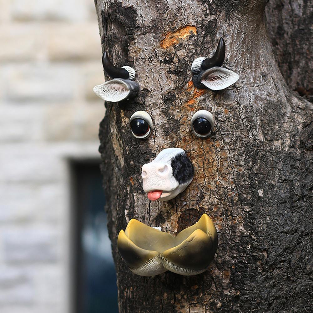 Funny Old Man Tree Face Hugger Garden Art Outdoor Tree Amusing Old Man Face Sculpture Whimsical Tree Face Garden Decoration