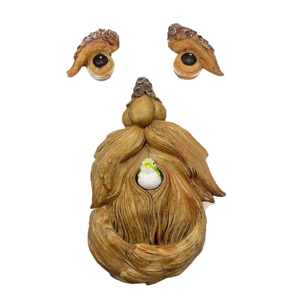 Funny Old Man Tree Face Hugger Garden Art Outdoor Tree Amusing Old Man Face Sculpture Whimsical Tree Face Garden Decoration
