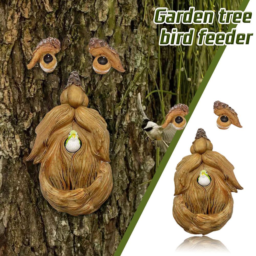 Funny Old Man Tree Face Hugger Garden Art Outdoor Tree Amusing Old Man Face Sculpture Whimsical Tree Face Garden Decoration