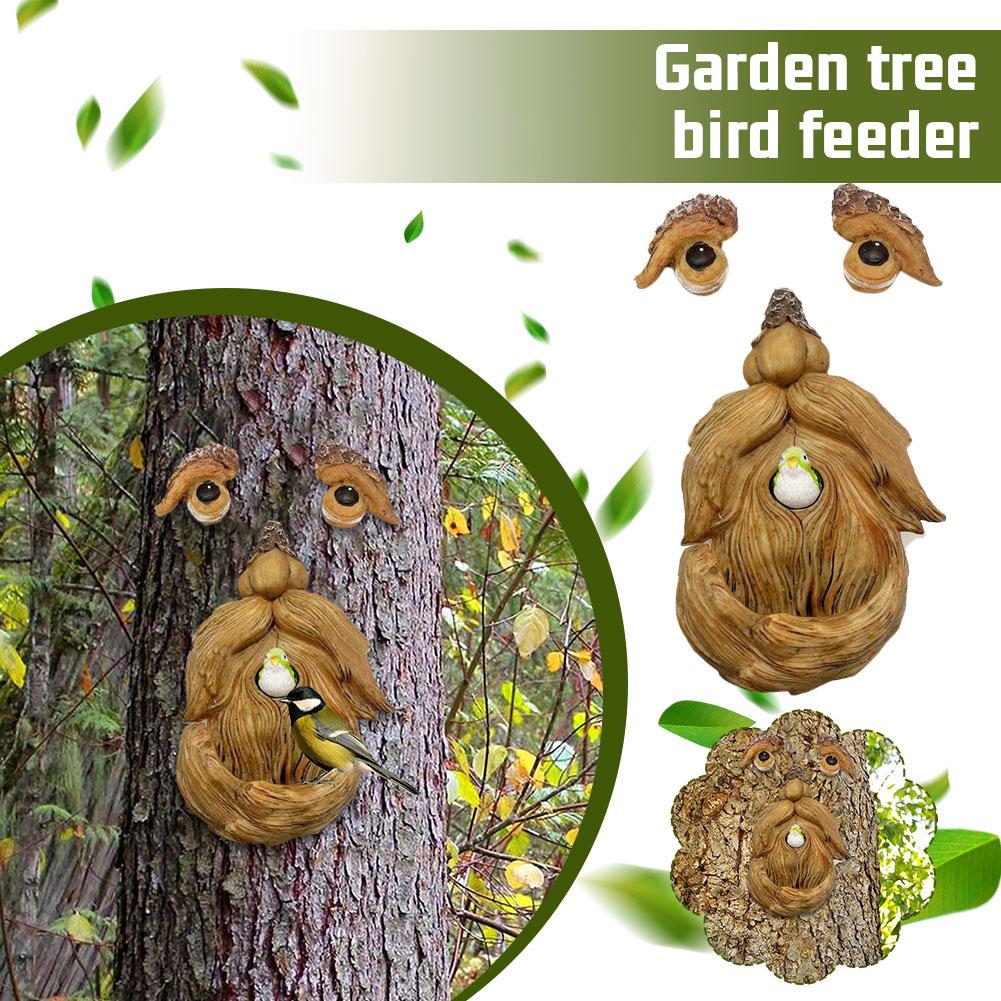 Funny Old Man Tree Face Hugger Garden Art Outdoor Tree Amusing Old Man Face Sculpture Whimsical Tree Face Garden Decoration