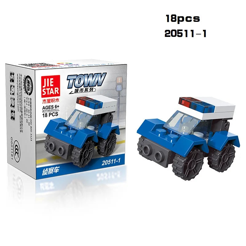 Mini Transportation tank plane Car Educational Assembled Models Building Blocks Compatible small Bricks toys for children