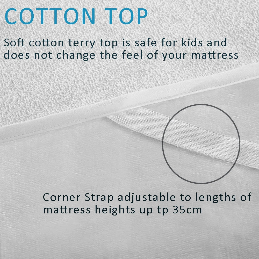 Waterproof Bed Sheet For Mattress Pad & Topper With Band Bed Protector Waterproof Mattress Protector