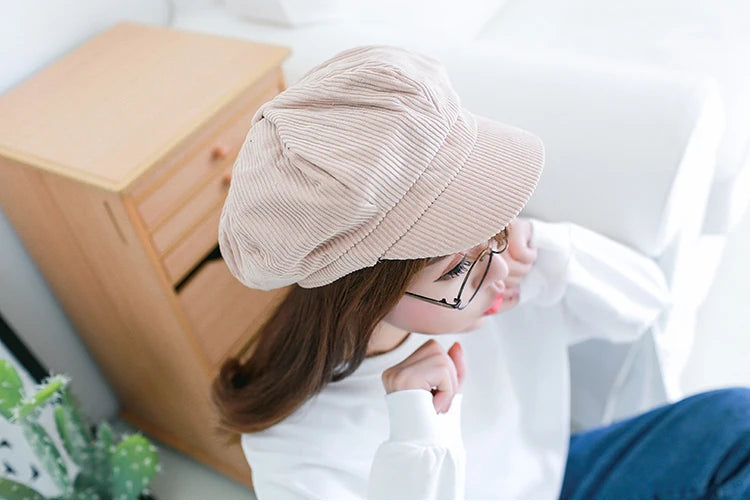COKK Newsboy Cap Beret Women Vintage Beret Painter Winter Hats For Women Men Octagonal Caps Female Bone Male New 11.11 Hats