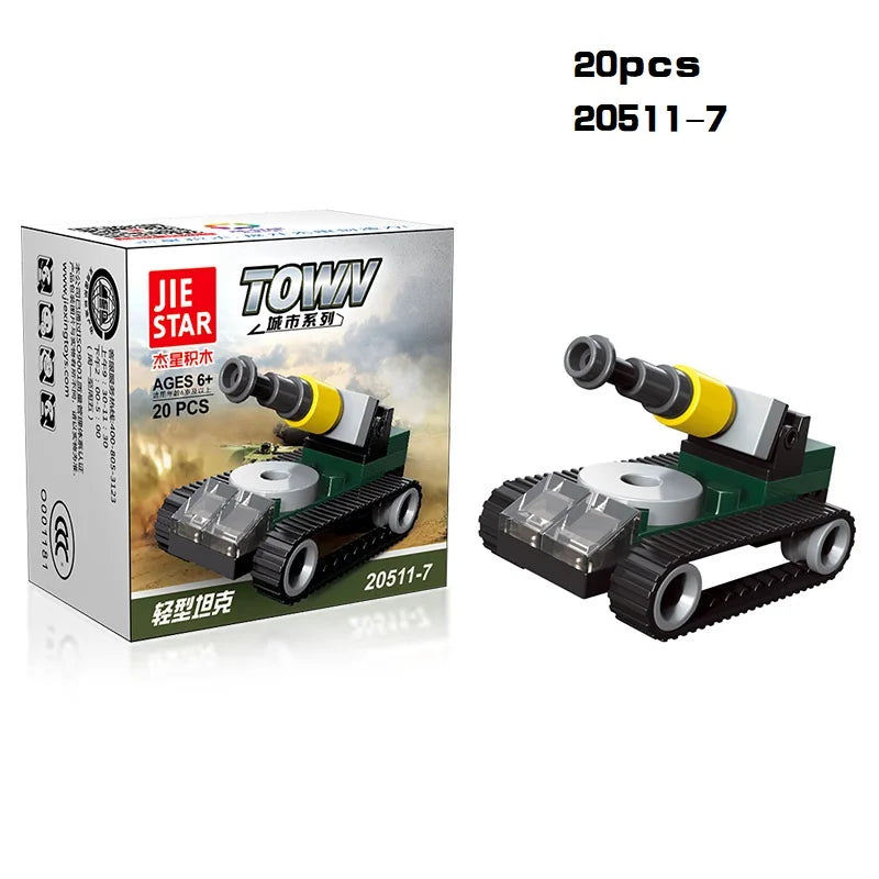 Mini Transportation tank plane Car Educational Assembled Models Building Blocks Compatible small Bricks toys for children