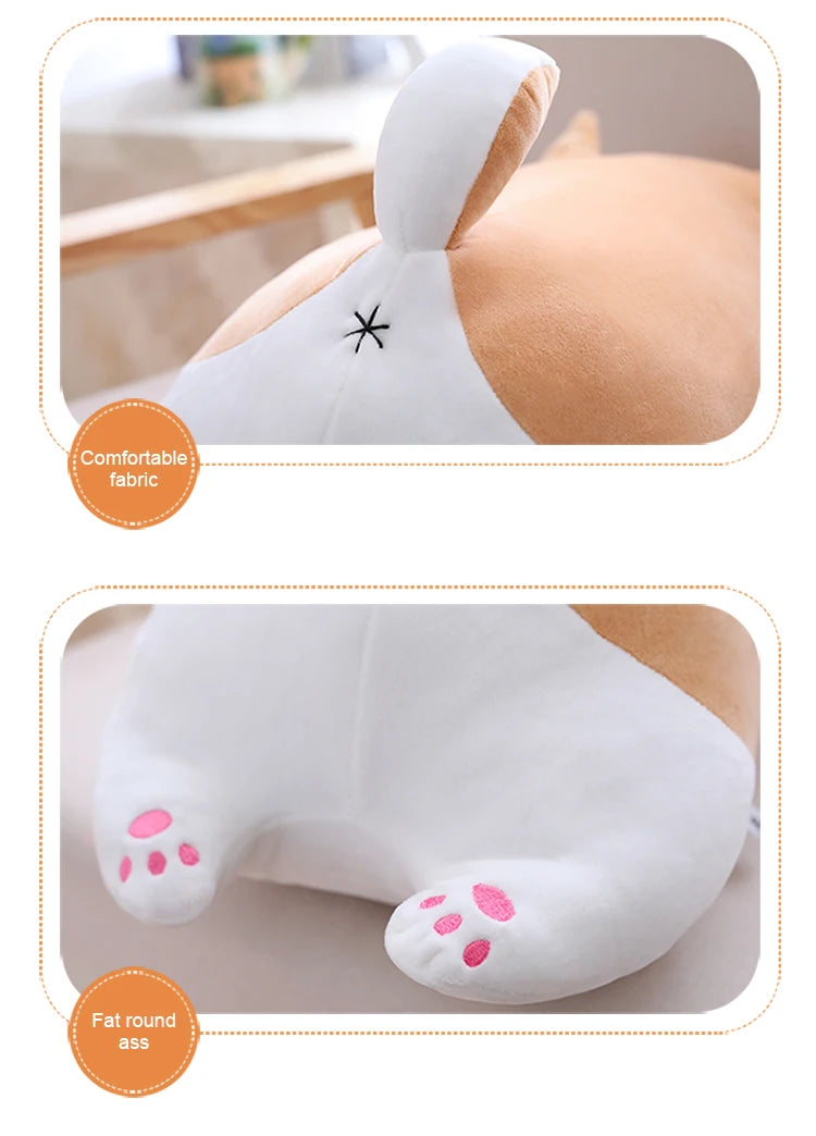 1pc Lovely Fat Shiba Inu & Corgi Dog Plush Toys Stuffed Soft Kawaii Animal Cartoon Pillow Dolls Gift for Kids Baby Children