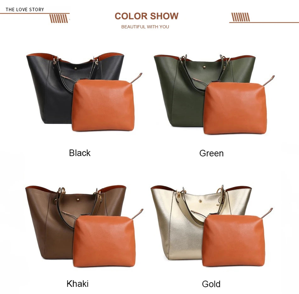 Luxury Leather Shoulder Bags for women 2024 Big Capacity Top-handle Totes Crossbody women Bag Large Purses and Handbags bolsa