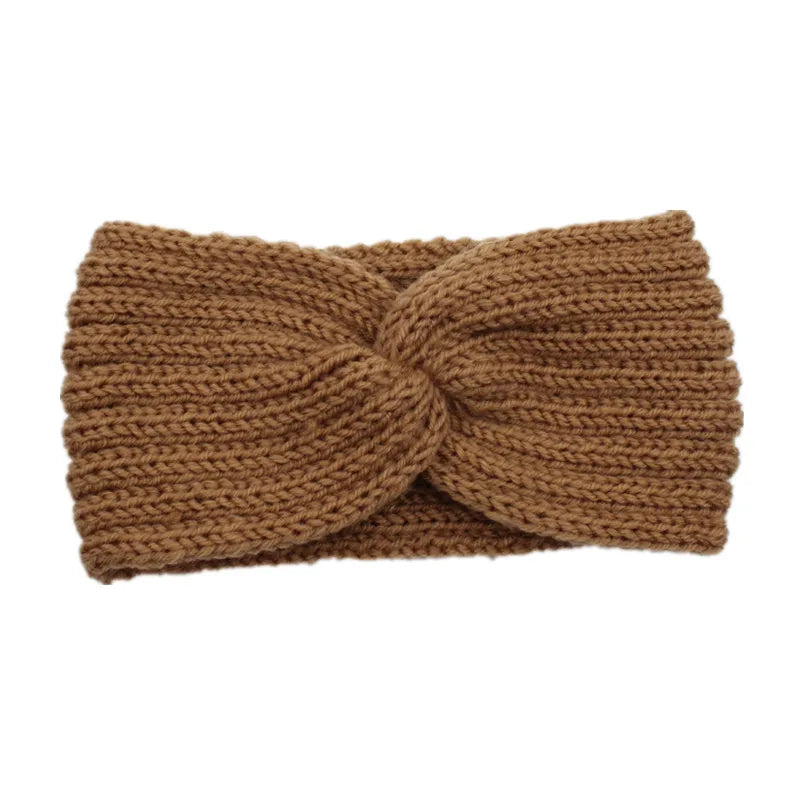 Women Headband Solid Color Elastic Hair Bands Twisted Knitted Turban Headwrap Winter Girls Hairband Fashion Hair Accessories