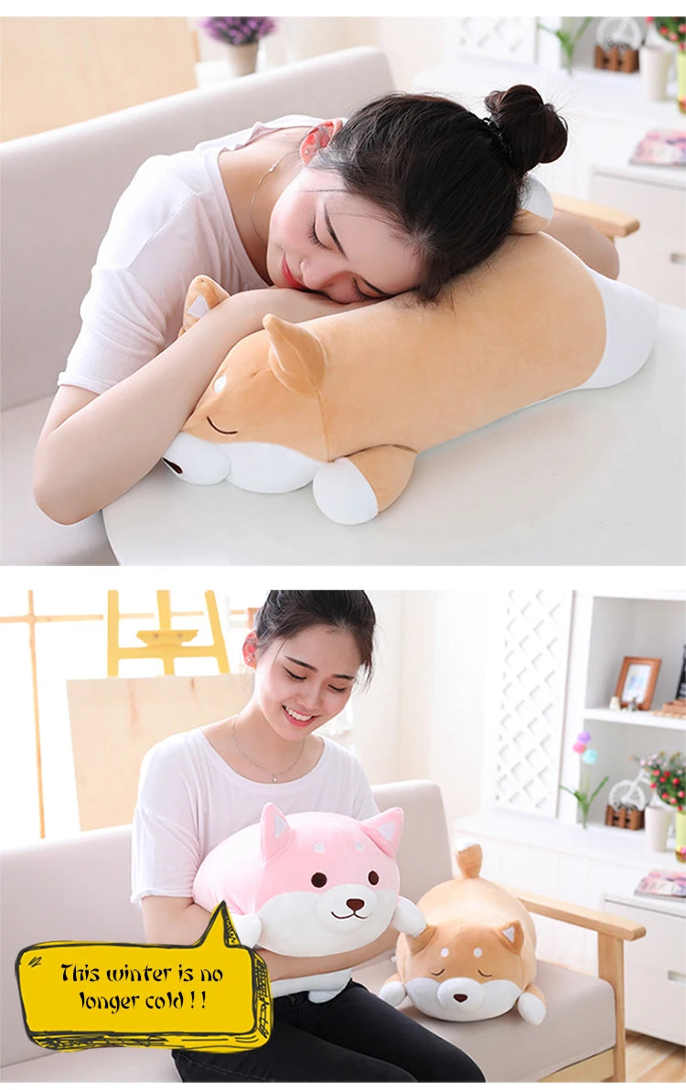 1pc Lovely Fat Shiba Inu & Corgi Dog Plush Toys Stuffed Soft Kawaii Animal Cartoon Pillow Dolls Gift for Kids Baby Children