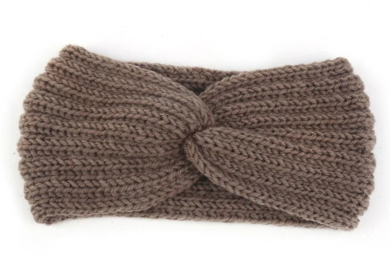 Women Headband Solid Color Elastic Hair Bands Twisted Knitted Turban Headwrap Winter Girls Hairband Fashion Hair Accessories