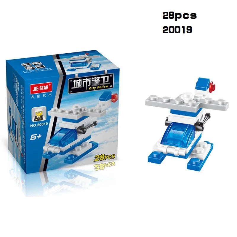 Mini Transportation tank plane Car Educational Assembled Models Building Blocks Compatible small Bricks toys for children