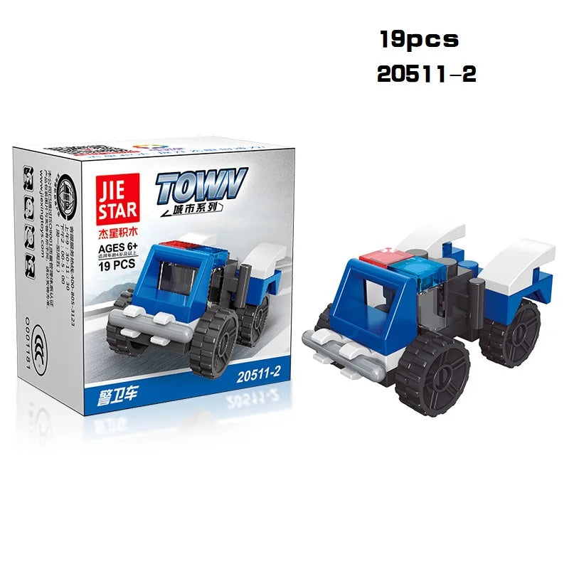 Mini Transportation tank plane Car Educational Assembled Models Building Blocks Compatible small Bricks toys for children