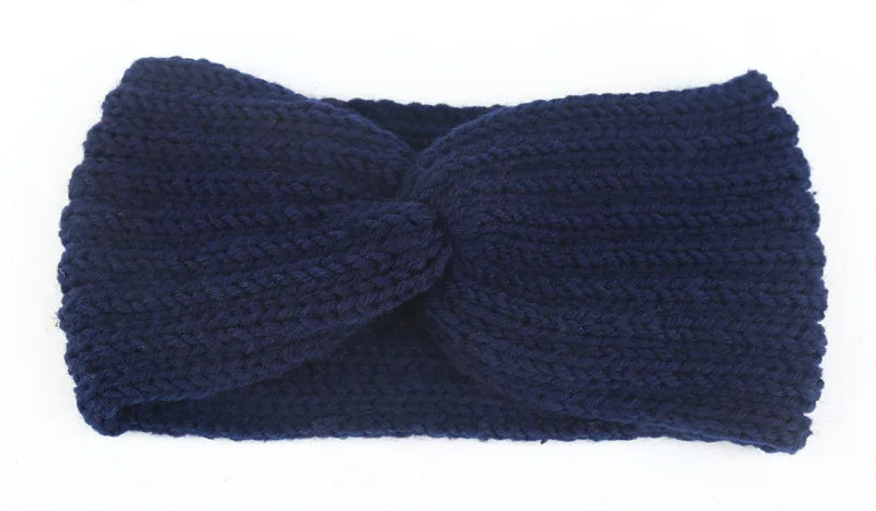 Women Headband Solid Color Elastic Hair Bands Twisted Knitted Turban Headwrap Winter Girls Hairband Fashion Hair Accessories