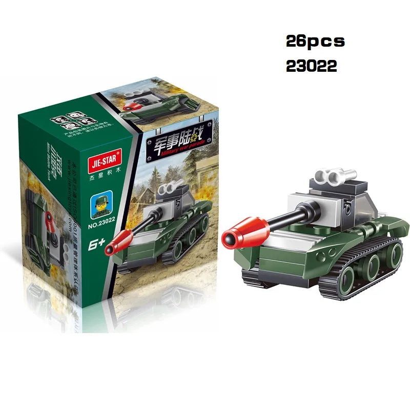 Mini Transportation tank plane Car Educational Assembled Models Building Blocks Compatible small Bricks toys for children