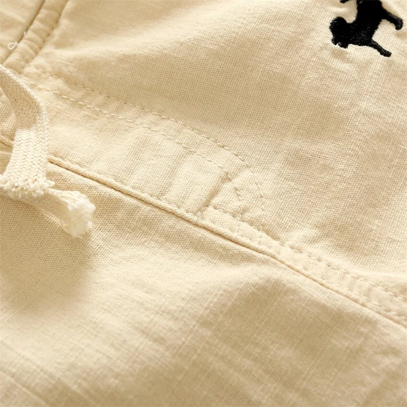 Summer Boys Casual Shorts Children Cotton Elastic Waist Pants Toddler Kids Knee Length Pants Solid Color Baby Boys Clothes