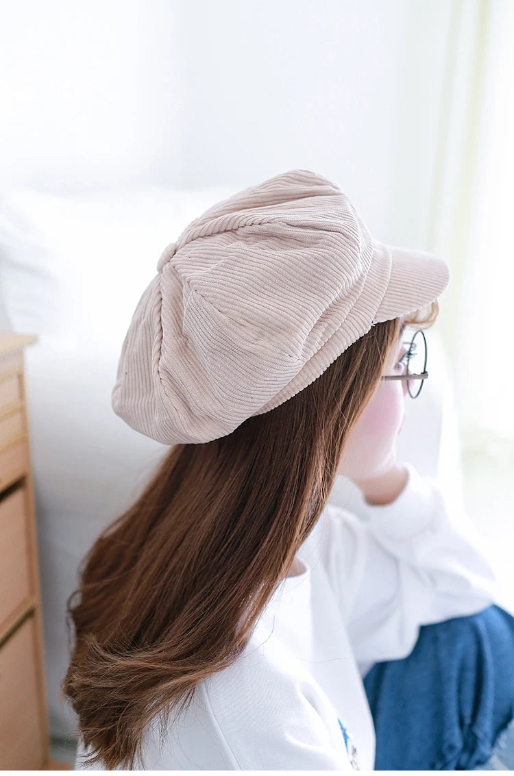 COKK Newsboy Cap Beret Women Vintage Beret Painter Winter Hats For Women Men Octagonal Caps Female Bone Male New 11.11 Hats