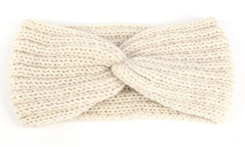 Women Headband Solid Color Elastic Hair Bands Twisted Knitted Turban Headwrap Winter Girls Hairband Fashion Hair Accessories