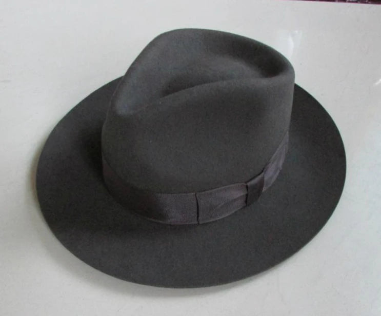 Wool Fedora Hat Unisex Felt Fedoras Hats Adult Fashion Trilby Hats Popular Headwear Wool Fedora Trilby Hats Man's Cap B-8130