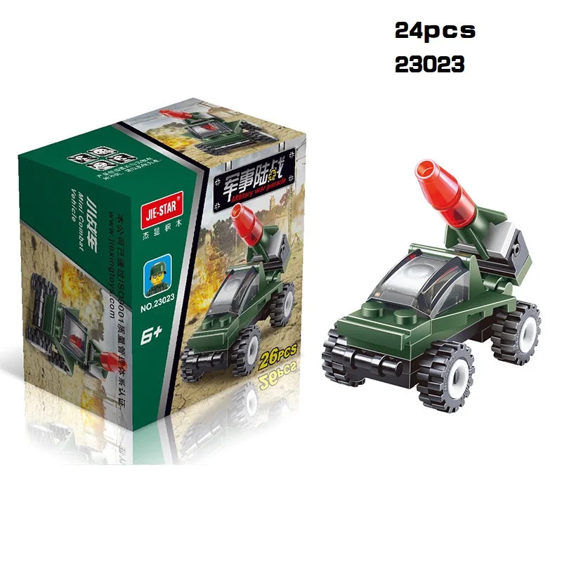 Mini Transportation tank plane Car Educational Assembled Models Building Blocks Compatible small Bricks toys for children