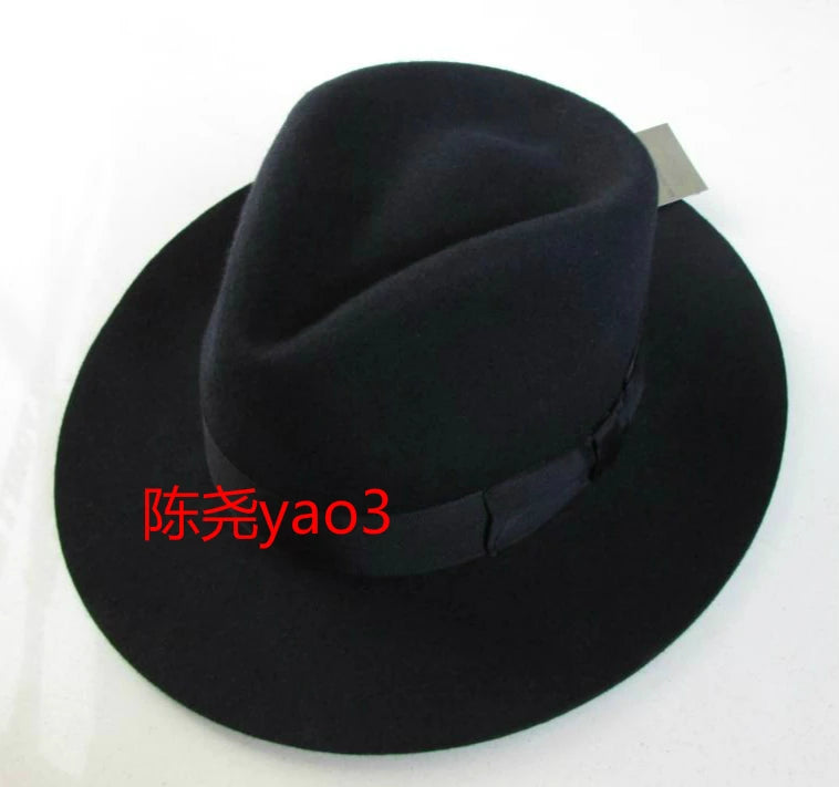 Wool Fedora Hat Unisex Felt Fedoras Hats Adult Fashion Trilby Hats Popular Headwear Wool Fedora Trilby Hats Man's Cap B-8130