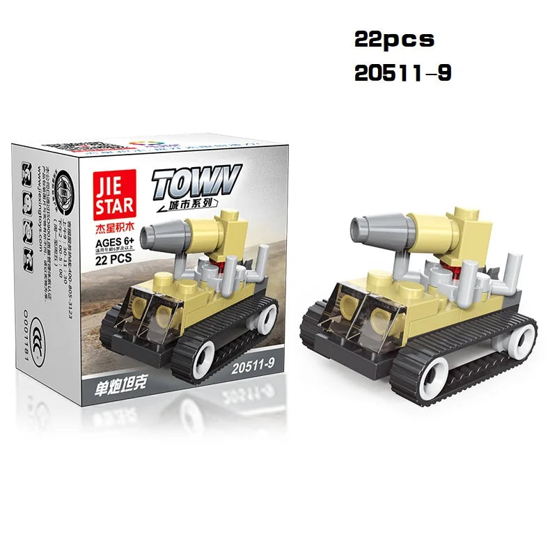 Mini Transportation tank plane Car Educational Assembled Models Building Blocks Compatible small Bricks toys for children