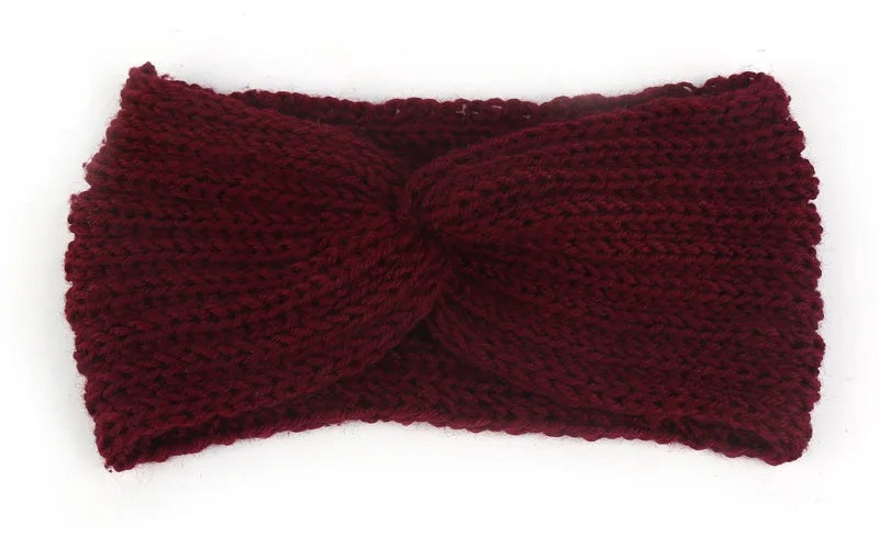 Women Headband Solid Color Elastic Hair Bands Twisted Knitted Turban Headwrap Winter Girls Hairband Fashion Hair Accessories