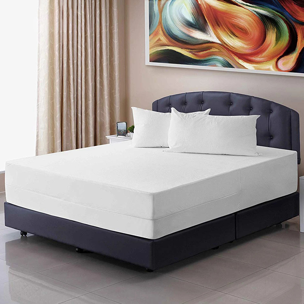 Zipper Waterproof Bed Cover Bed Bug Proof Mattress Protector Fully Foam Cover Queen