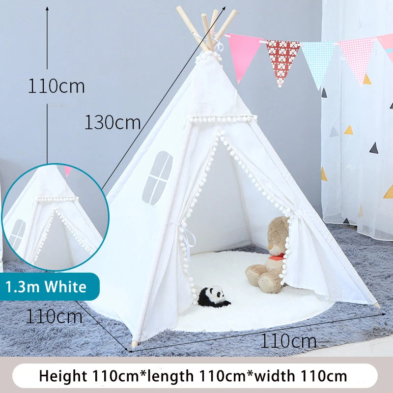 1.35m Tent For Kid Play House Wigwam for Children Portable Children Tipi Tents Teepee Tipi Infantil Kid Tent Girl Play Room