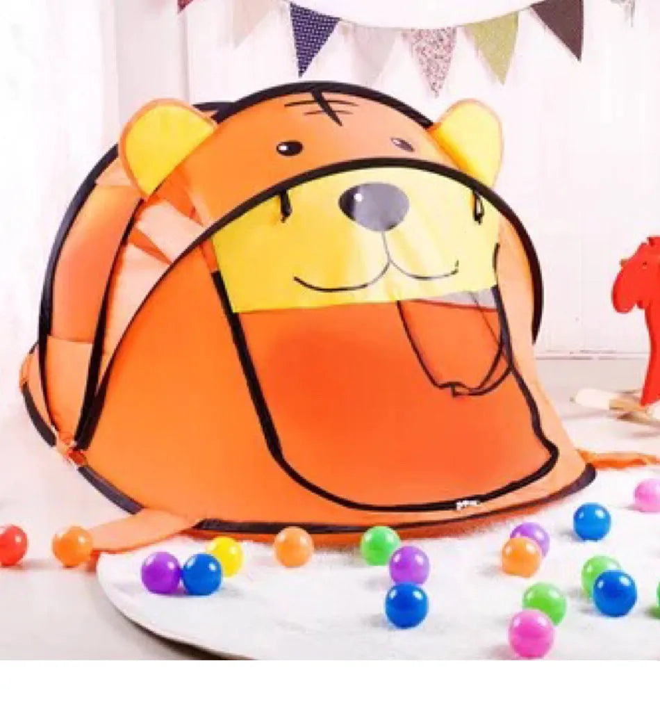 Portable Tiger kids' Tent Cartoon Animal Children Play House Outdoors Pop Up Toy Tent Indoor Net Baby Ball Pit Pool Dropship
