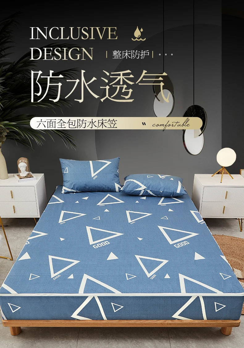 Waterproof Mattress Cover Six-Sided All Inclusive With Zipper Removable Bedspreads Breathable Mattress Protector Pad