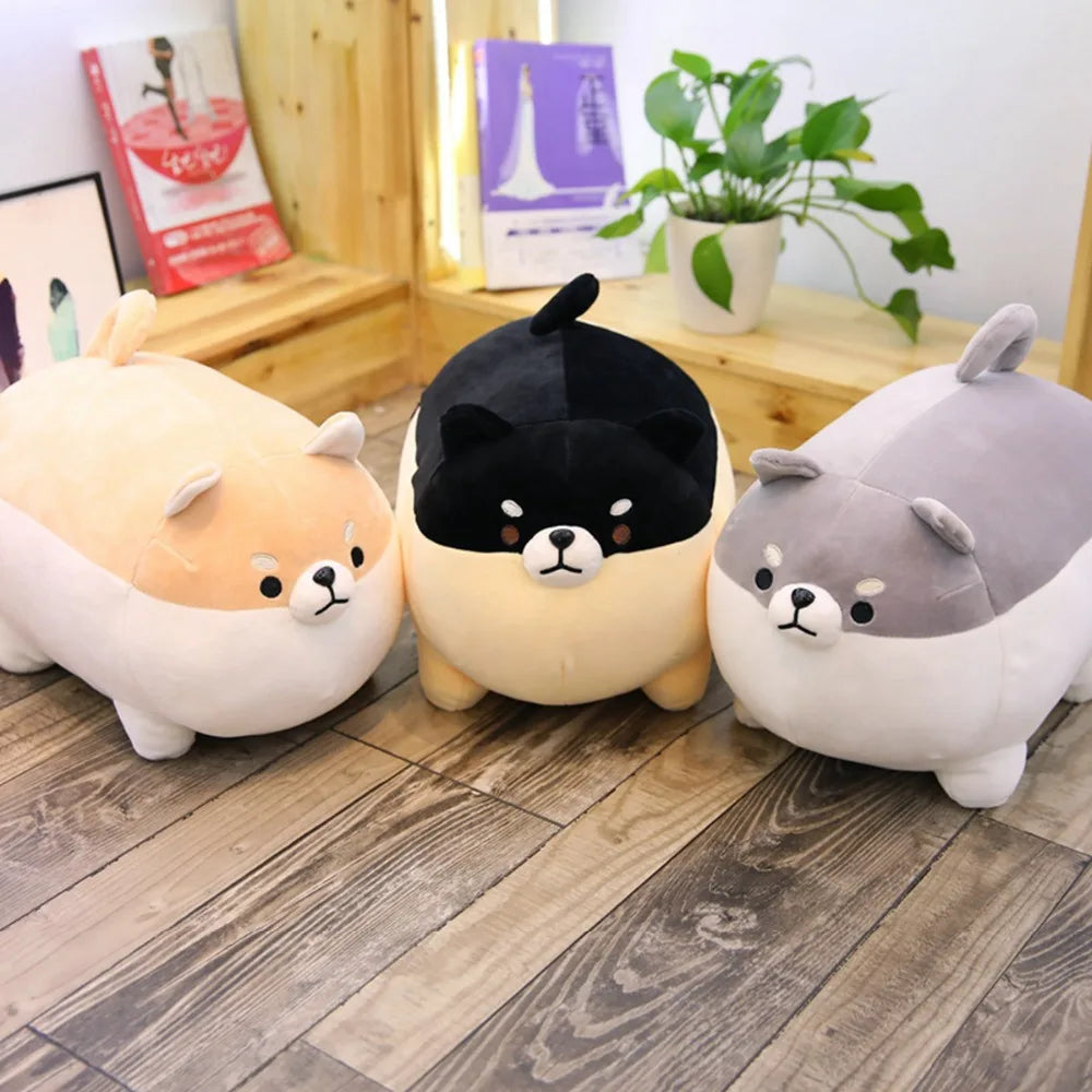 1pc Lovely Fat Shiba Inu & Corgi Dog Plush Toys Stuffed Soft Kawaii Animal Cartoon Pillow Dolls Gift for Kids Baby Children