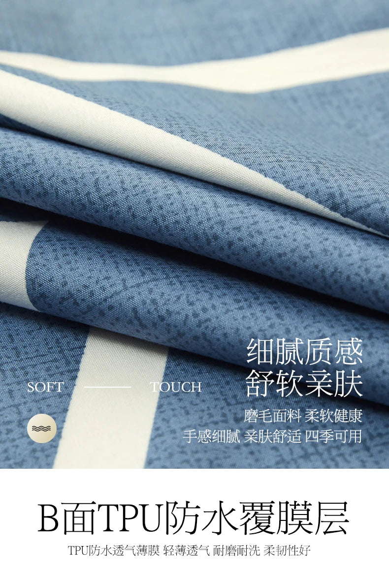 Waterproof Mattress Cover Six-Sided All Inclusive With Zipper Removable Bedspreads Breathable Mattress Protector Pad