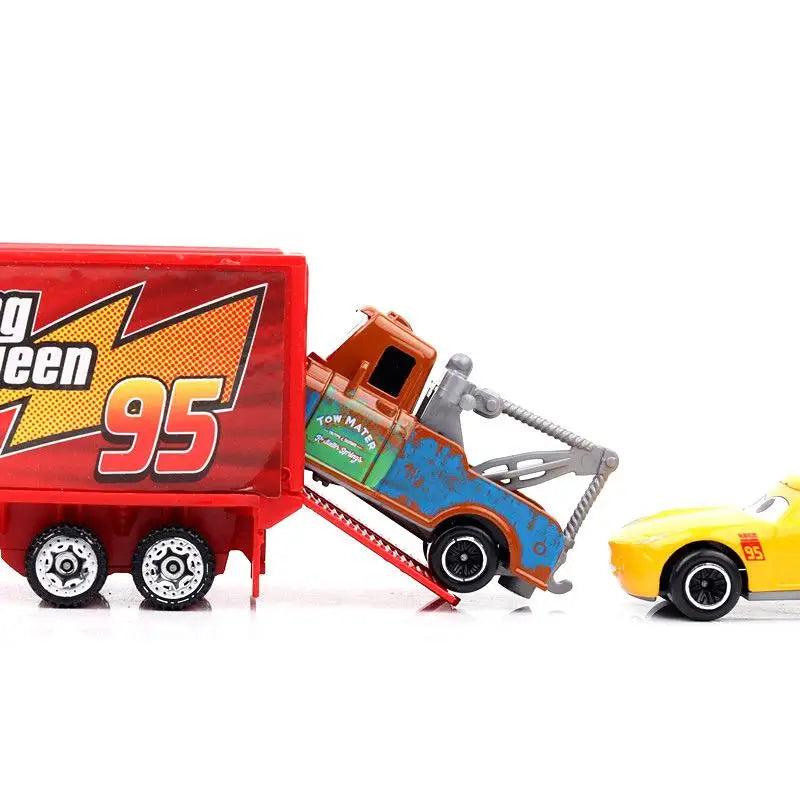 7PCS/Set Disney Pixar Car 3 Lightning McQueen Jackson Storm Uncle Truck Diecast Metal Car Model car Toy Boy Gift for boy