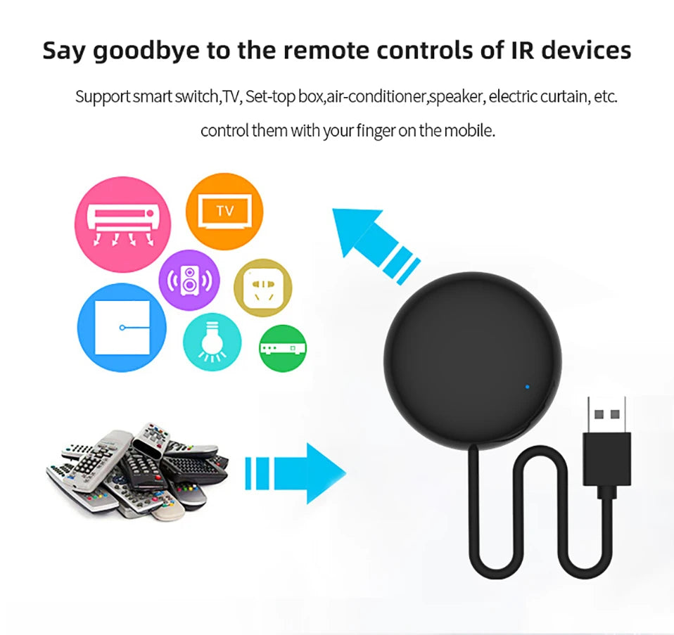 Tuya WiFi IR Remote Control for Smart Home for TV Air Condition works with Alexa Google Home Yandex Alice