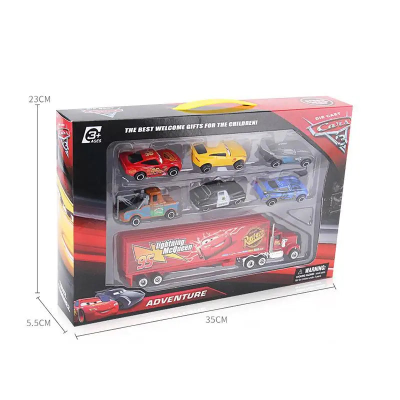 7PCS/Set Disney Pixar Car 3 Lightning McQueen Jackson Storm Uncle Truck Diecast Metal Car Model car Toy Boy Gift for boy