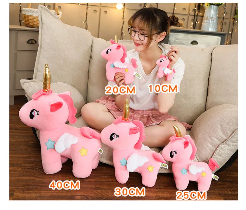 10/20cm Soft Unicorn Plush Toy Baby Kids Appease Sleeping Pillow Doll Animal Stuffed Plush Toy Birthday Gifts for Girls Children