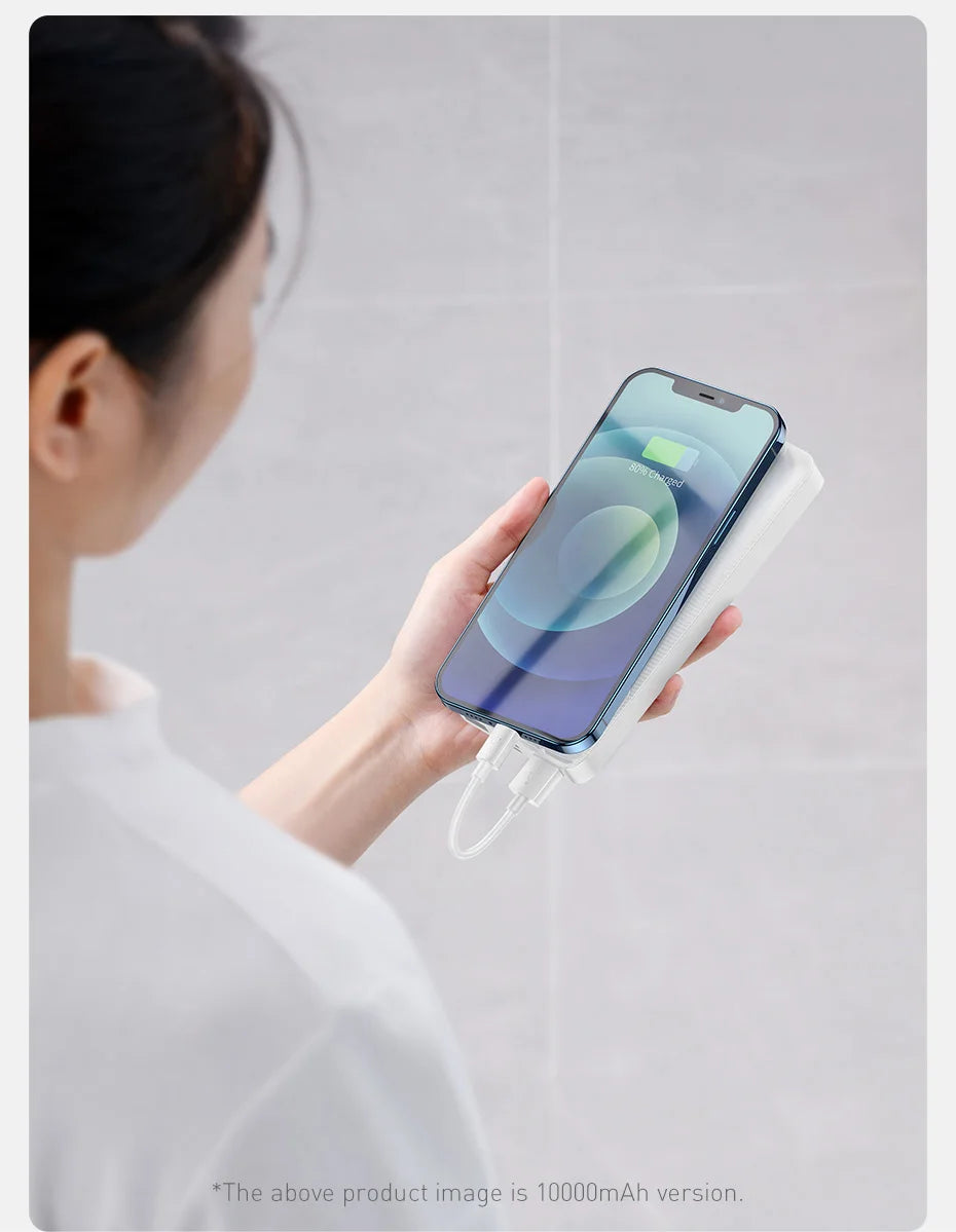 Baseus Power Bank 20000mAh Portable Charger Powerbank 10000mAh External Battery PD 20W Fast Charging For iPhone Xiaomi PoverBank