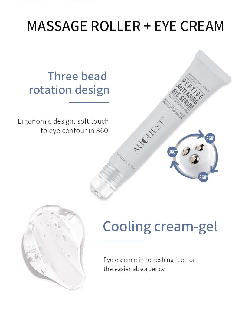 AUQUEST Peptide Eye Cream Eye Bags Dark Circles Removal Moisturizing Hydrating Serum Lifting Eye Skin Care Beauty Cosmetics
