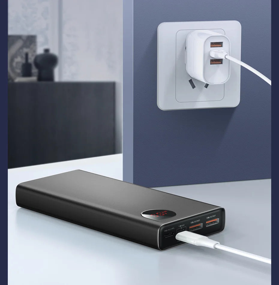 Baseus 22.5W Power Bank 20000mAh Portable Fast Charging Powerbank Type C PD Qucik Charge External Battery Charger For iPhone 16