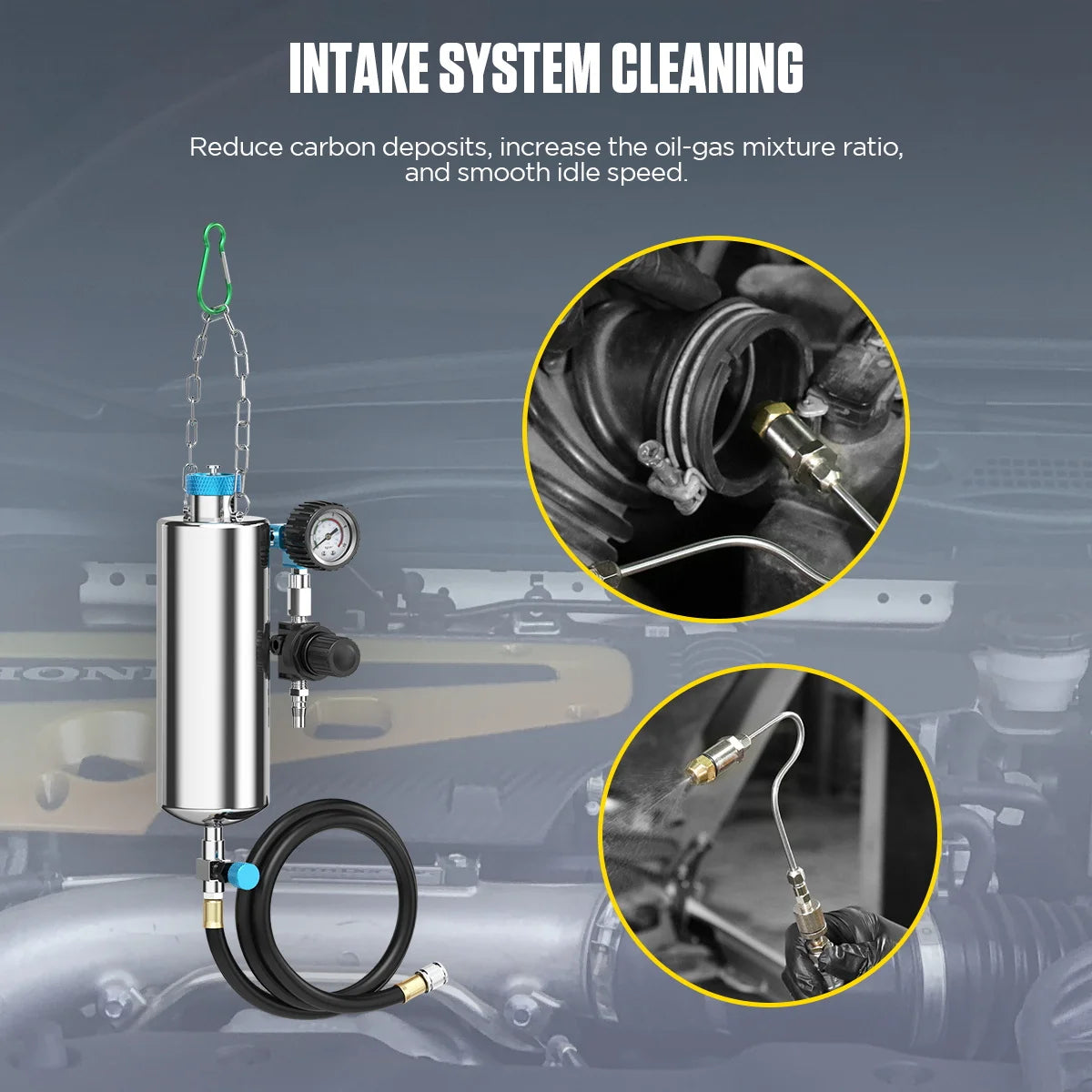 AUTOOL C80 Car Fuel Injector Cleaner Machine Pressure Adjustable Non-Dismantle Auto Maintenance Nozzle Cleaning Washing Tool Hot