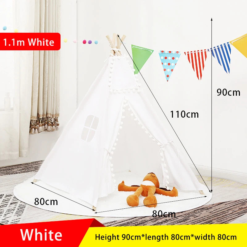 1.35m Tent For Kid Play House Wigwam for Children Portable Children Tipi Tents Teepee Tipi Infantil Kid Tent Girl Play Room