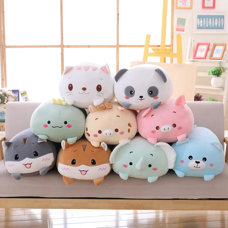 Hot 20/28cm Soft Animals Cartoon Cat Pillows Cushion Lovely Rabbit Stuffed Dog Penguin Pig Frog Plush Toy Birthyday Gift