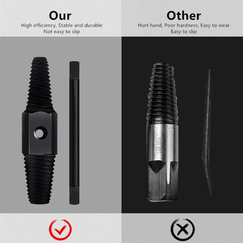Double Head Wrench Faucet Valve Broken Screw Extractor Set Pipe Remover Tools Damaged Wire Water Pipe Bolt Broken Removal Tool