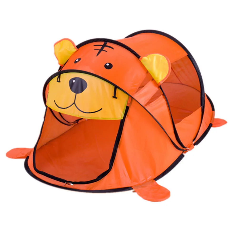 Portable Tiger kids' Tent Cartoon Animal Children Play House Outdoors Pop Up Toy Tent Indoor Net Baby Ball Pit Pool Dropship