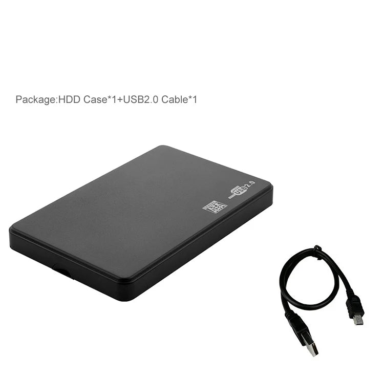 3.0/2.0 HDD Enclosure 2.5inch SATA SSD Hard Drive Case with 5Gbps Transfer Speed and Transparent Design Mobile External Housing