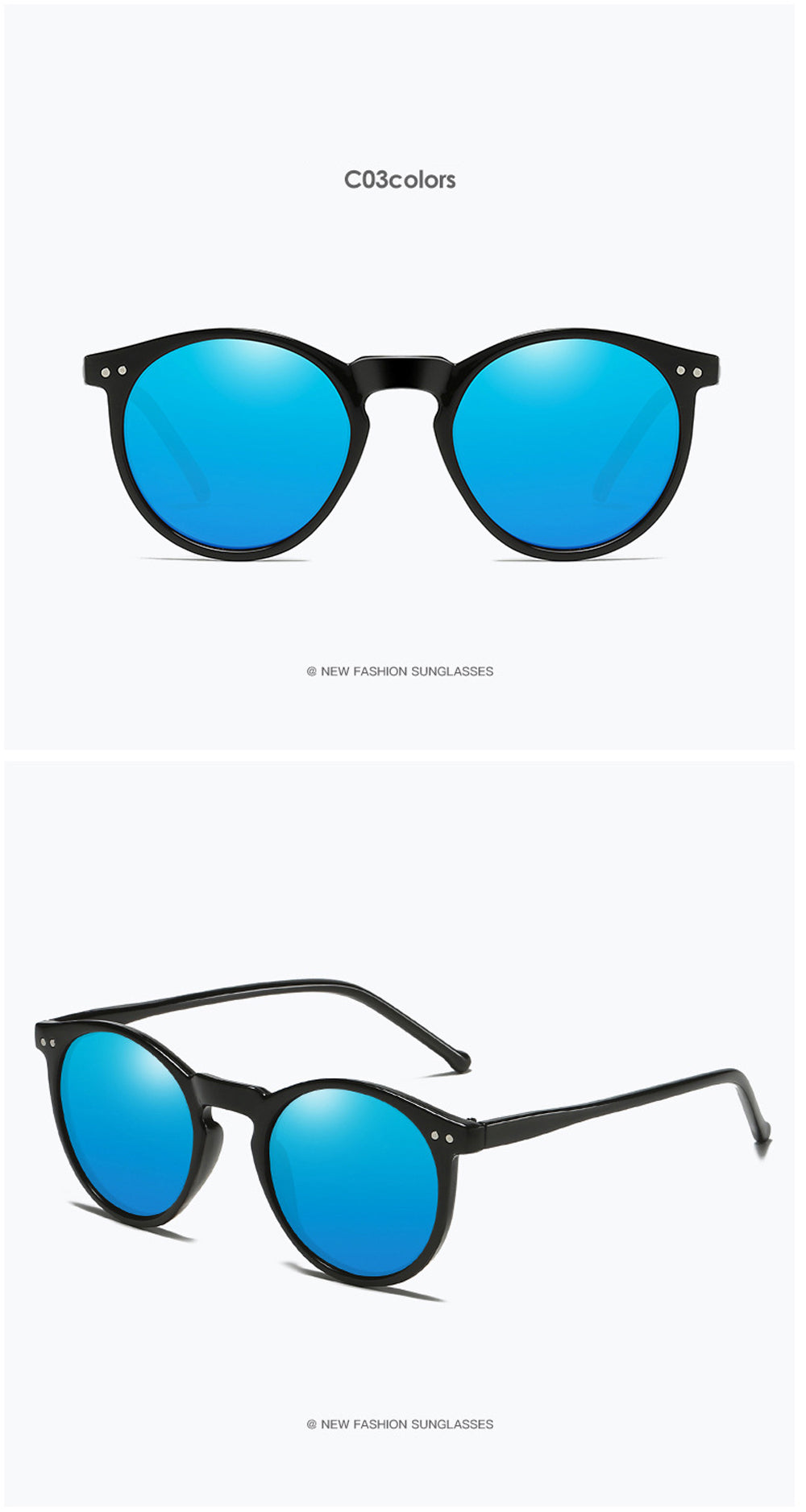 MUSELIFE Retro Polarized Sunglasses Men Women Vintage Small Round Frame Sun Glasses Polaroid Lens UV400 Goggles Shades Eyewear