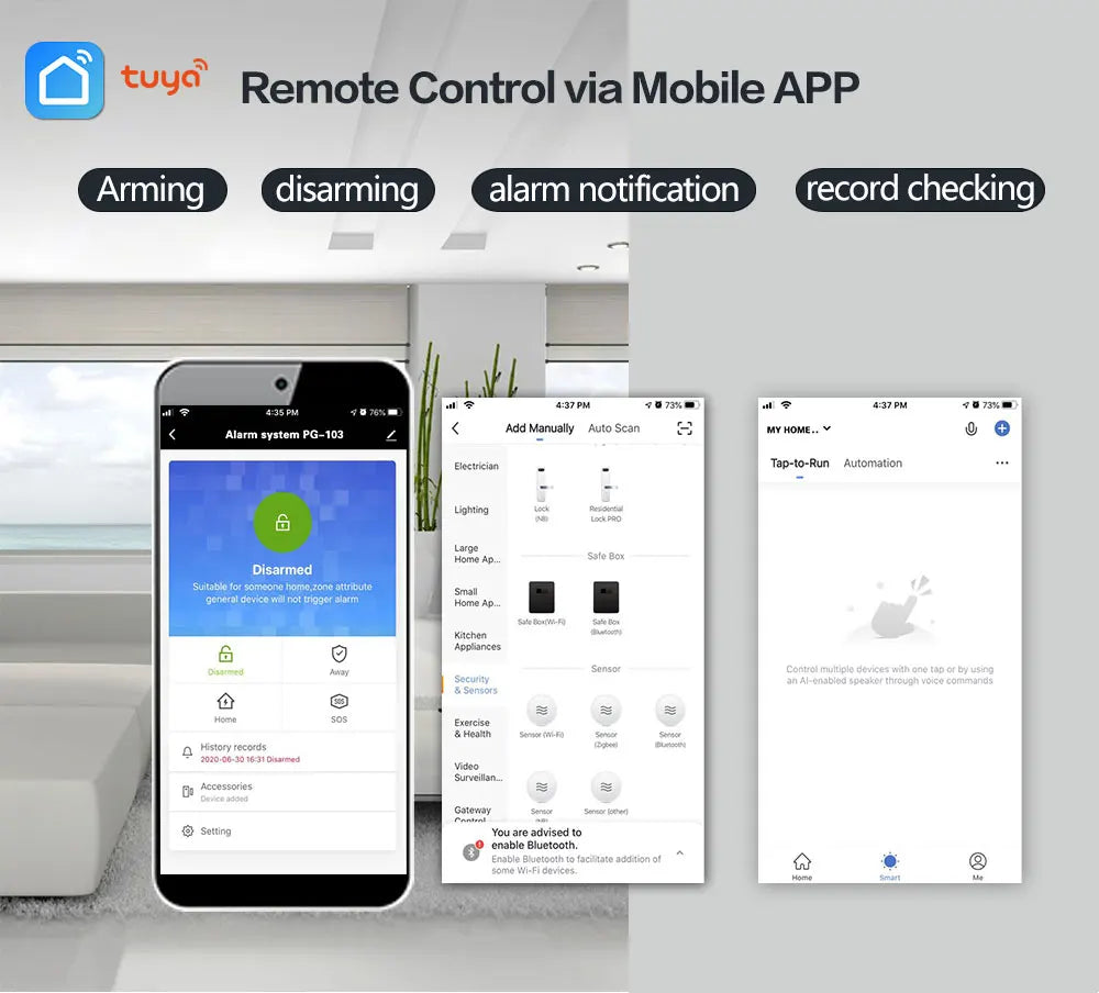 Tuya Smart 2G Alarm System for Home Burglar Security 433MHz WiFi GSM Alarm Wireless House App Control