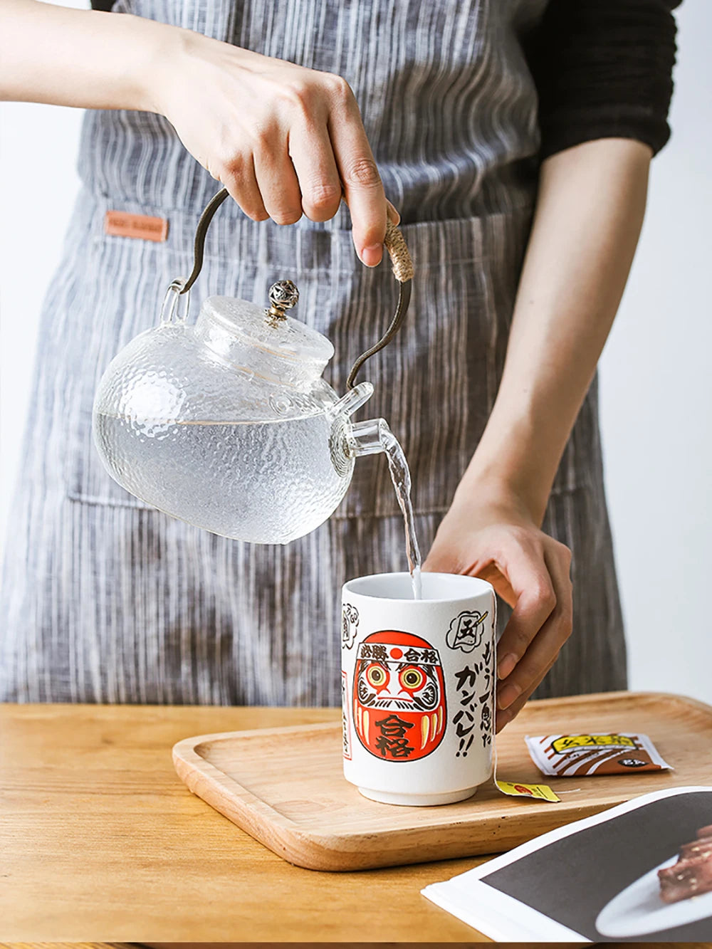 Japanese Impression Ceramic Mugs 300ml Tea Wine Sushi Sake Cup Funny Family Restaurant Decoration Travel Gift for Friends