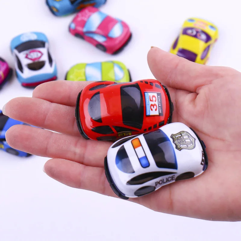 20pcs/lot Cartoon Toys Cute Plastic Pull Back Cars Plane Toy Cars for Child Mini Car Model Funny Kids Toys Kindergarten Toys DDJ